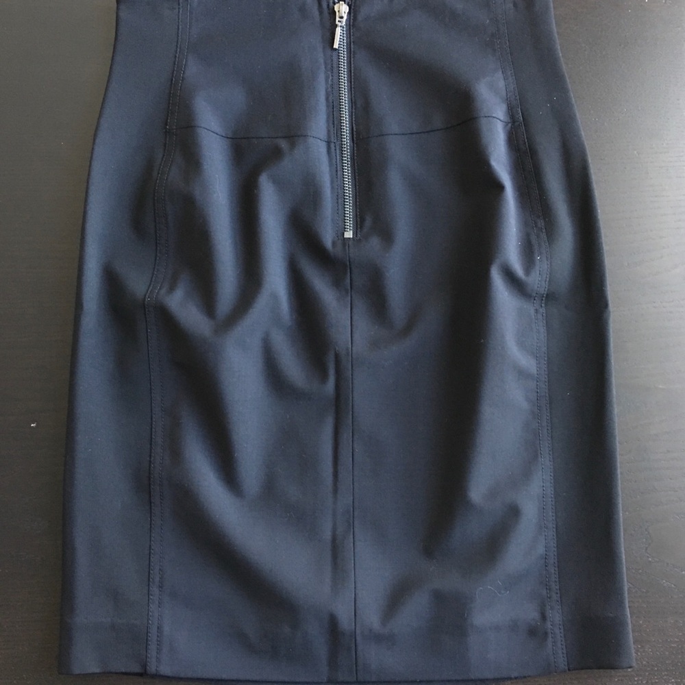 NWT Vintage Bebe Black Pencil Skirt - Side Panels & Zipper